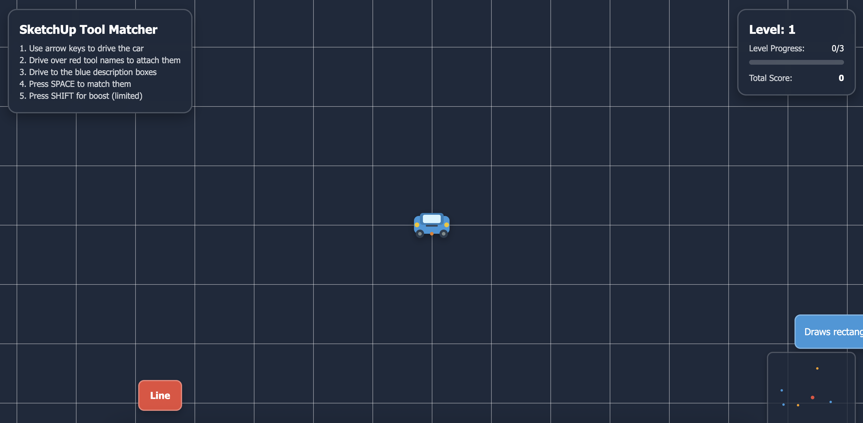 Screenshot of SketchUp Driving Game